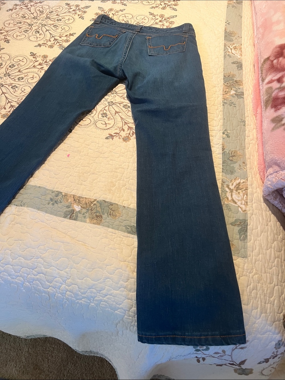 Kimes Ranch Women's Blue Bootcut Jeans with Contrast Stitching. Betty Seventeen